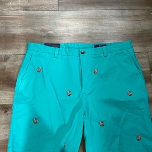 Vineyard Vines Teal Embroidered Shorts